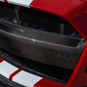 Ford Shelby GT500 Bumper Insert - Front - Ford Racing - Dry Carbon Fiber Clear-Coated - Carbon Fiber - `20-`21
